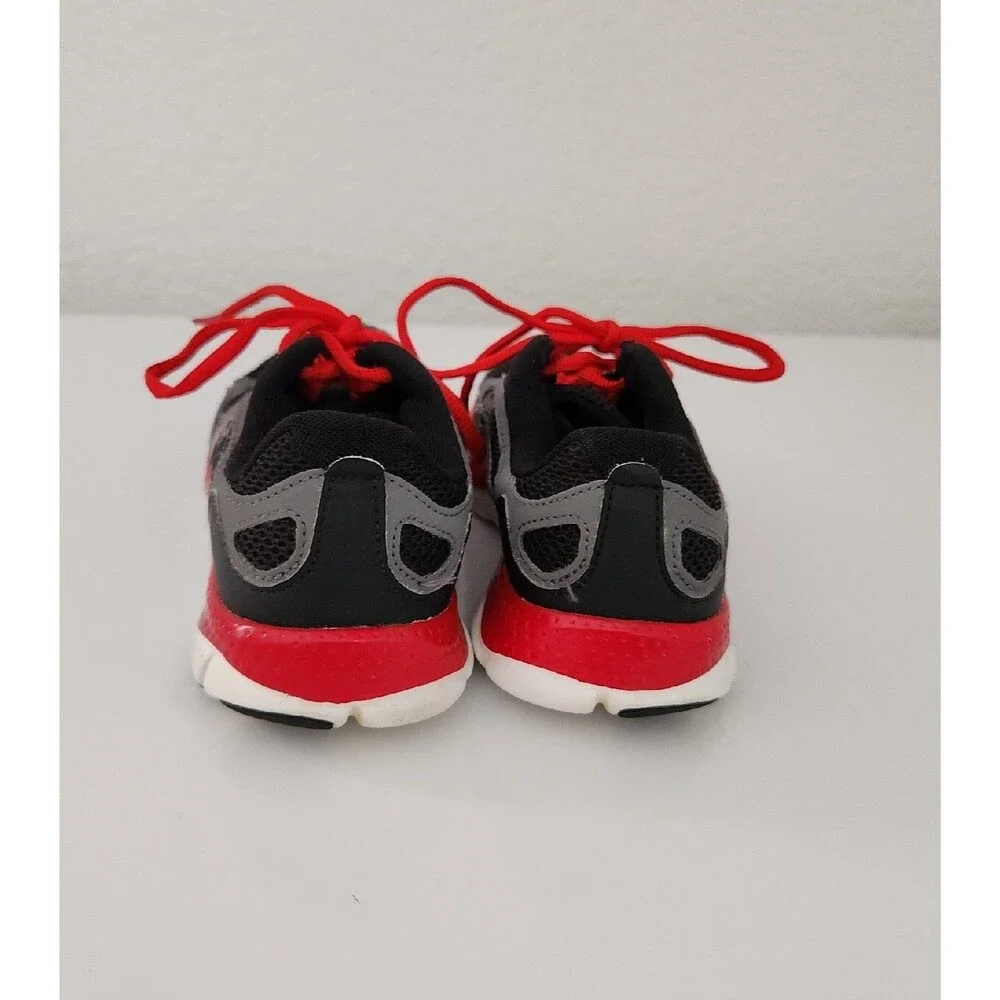 UNDER ARMOUR Micro G Engage BL Boys Running Shoe Red Gray Black Low Sneaker 3.5 - Picture 4 of 7